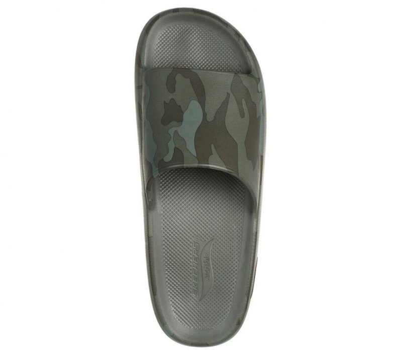 Olive Skechers Foamies: Arch Fit Horizon - Captain Men's Sandals | UGCB-87235