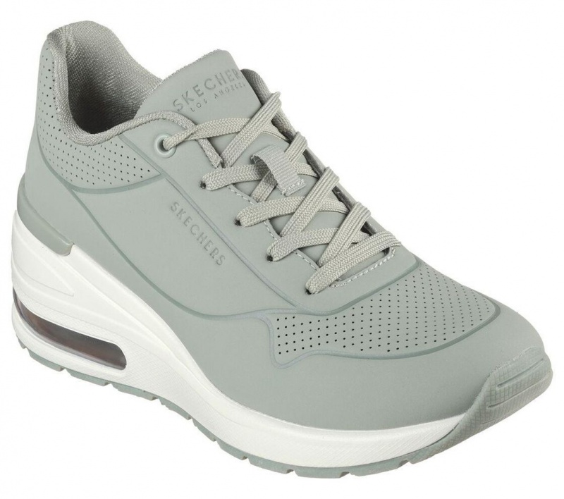 Olive Skechers Million Air - Higher Lifted Women's Walking Shoes | GEXB-93218