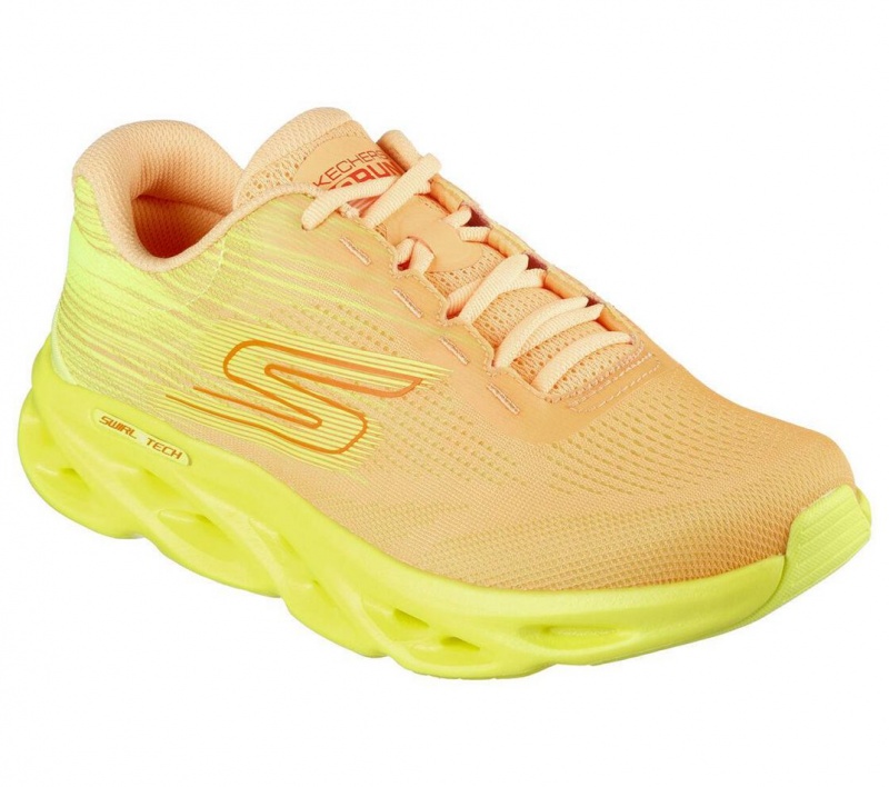 Orange Skechers Go Run Swirl Tech Speed - Ultimate Stride Women's Sneakers | HQFA-53178