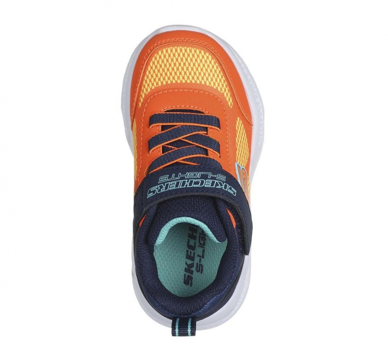 Orange Skechers Meteor-lights - Krendox Boys' Sneakers | SIJG-95138