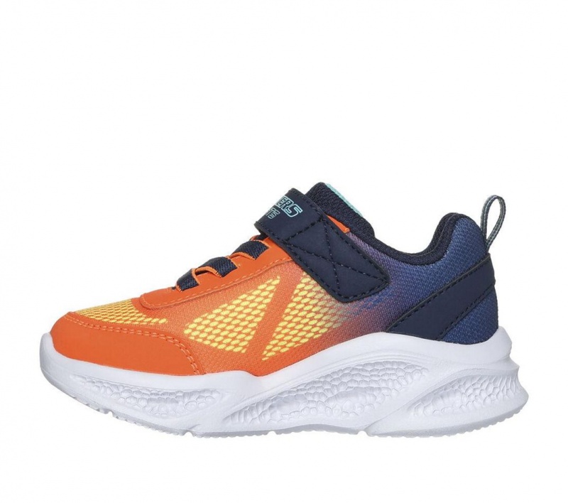 Orange Skechers Meteor-lights - Krendox Boys' Sneakers | SIJG-95138