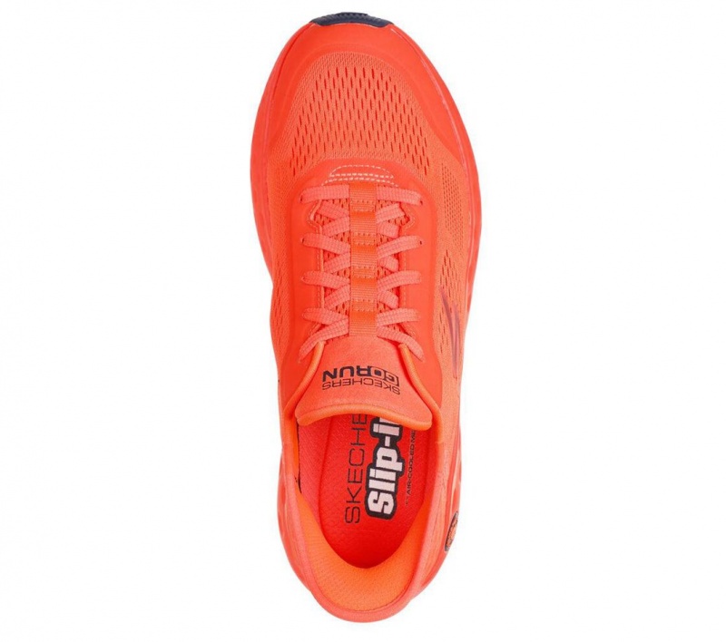 Orange Skechers Slip-ins: Max Cushioning Hyper Craze Men's Sneakers | NYIW-24301