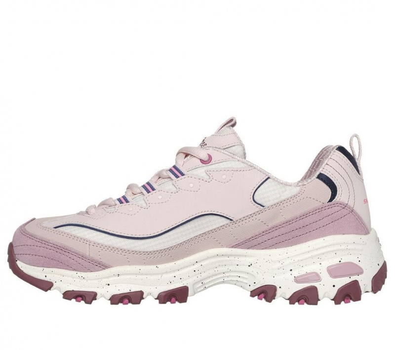 Pink Skechers D'lites - Bold Views Women's Sneakers | DYJV-46578