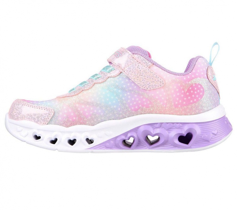 Pink Skechers Flutter Heart Lights - Simply Love Girls' Sneakers | XRDN-97651