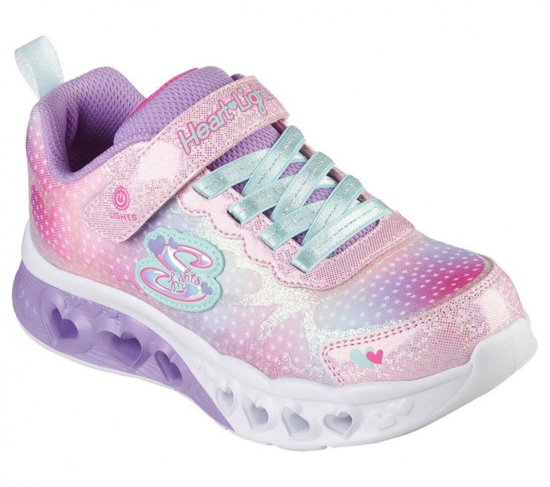 Pink Skechers Flutter Heart Lights - Simply Love Girls' Sneakers | XRDN-97651