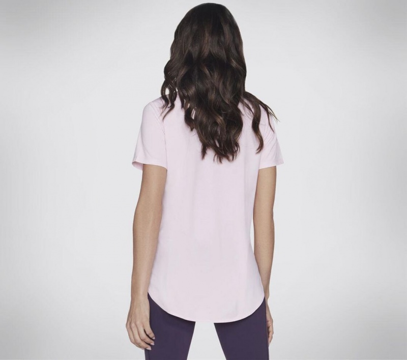 Pink Skechers Go Dri Swift Tunic Women's T-Shirt | MXSI-61954