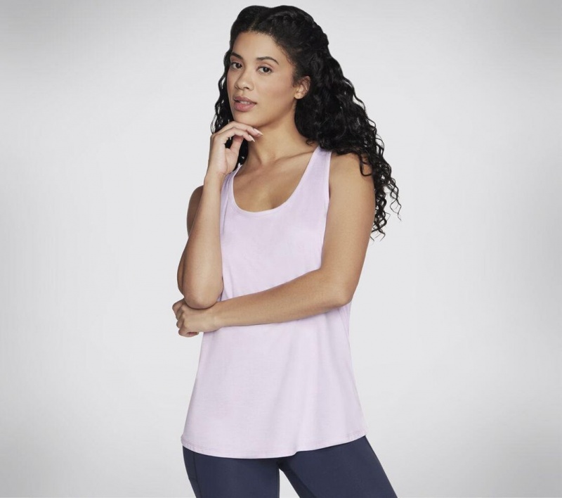 Pink Skechers Go Dri Swift Women\'s Tank Top | XQHS-30945