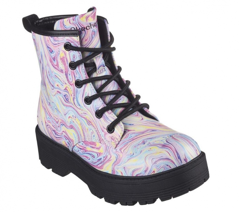 Pink Skechers Gravlen Hi - Swirlicious Girls' Boots | KHAI-89263