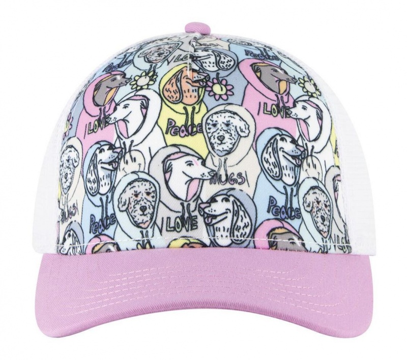 Pink Skechers In The Hood Trucker Women's Hats | XUTO-19248