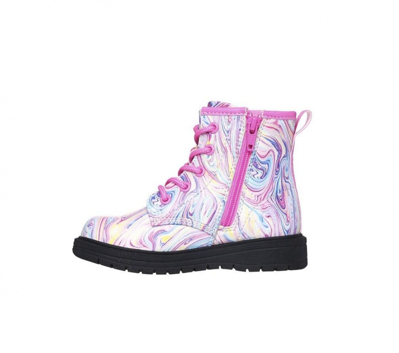 Pink Skechers Lil Gravlen - Swirl Party Girls' Boots | CHUA-94867