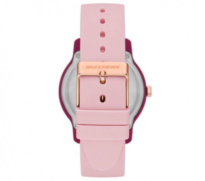 Pink Skechers Ostrom Gold Pink Burg Women's Watch | TRKL-35946