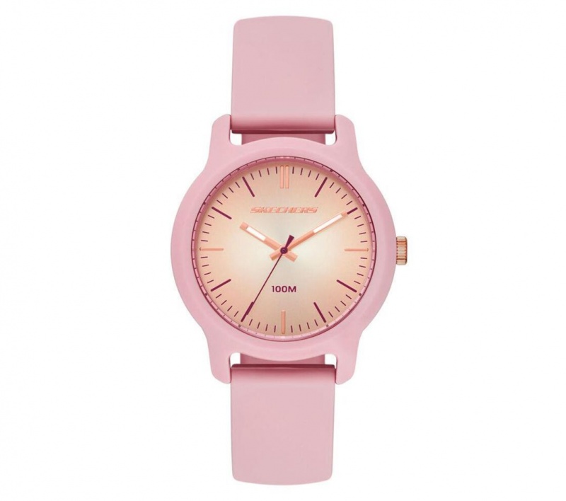 Pink Skechers Ostrom Gold Pink Burg Women\'s Watch | TRKL-35946