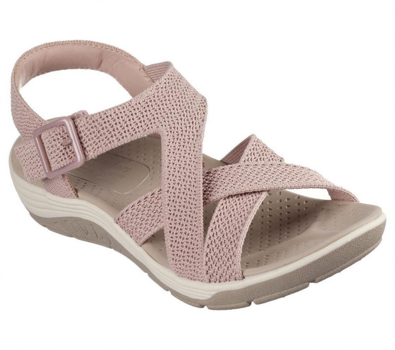 Pink Skechers Reggae Cup - Clean Lines Women's Sandals | MENP-30856