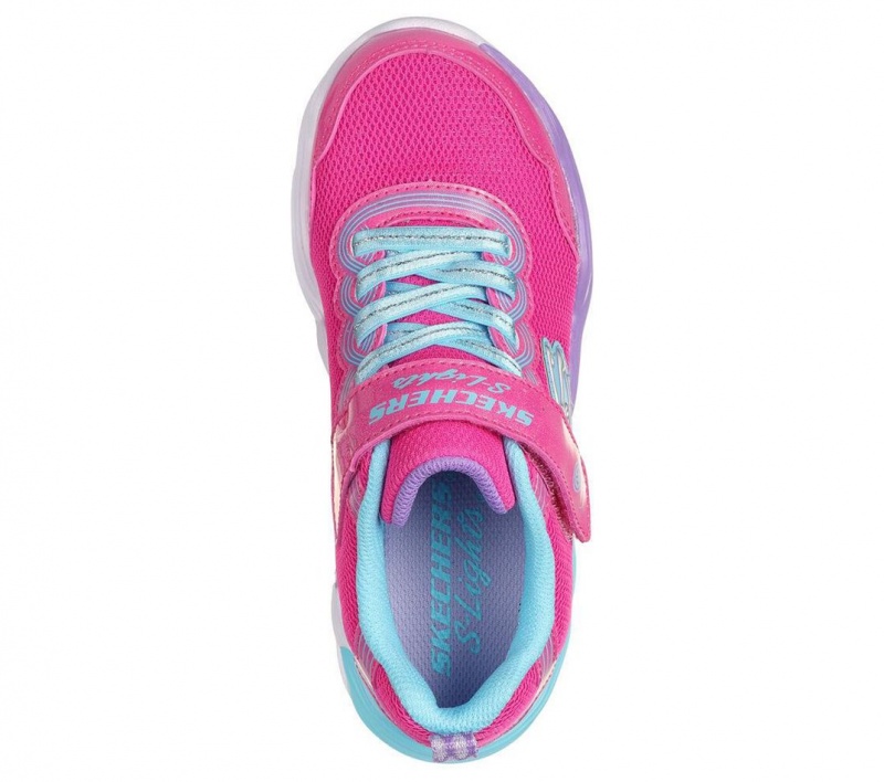 Pink Skechers S Lights: Twisty Glow Girls' Sneakers | IBCW-18024