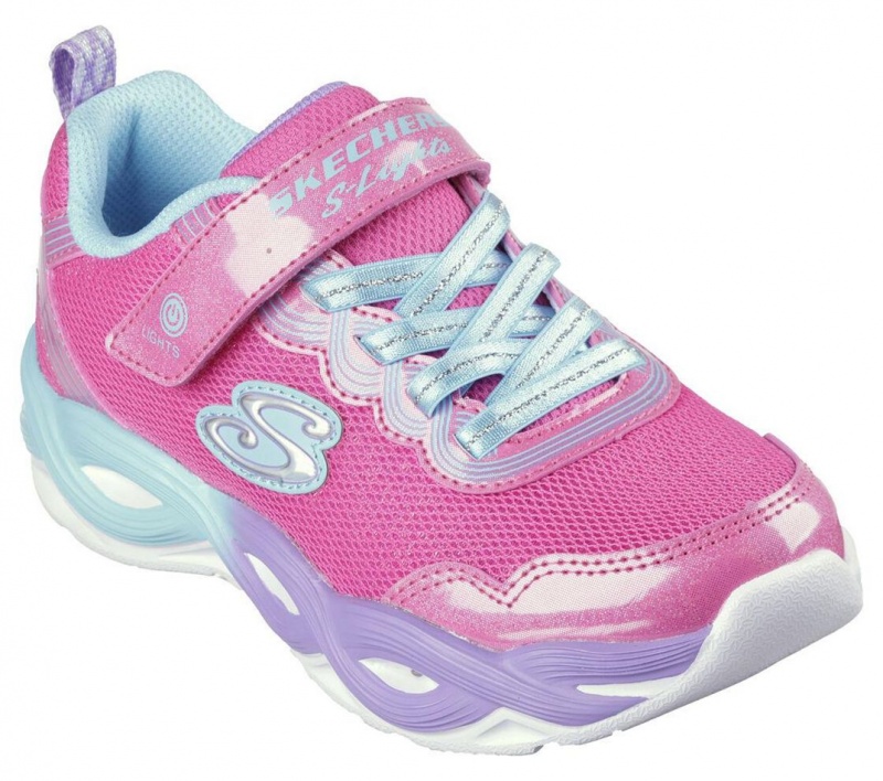 Pink Skechers S Lights: Twisty Glow Girls' Sneakers | IBCW-18024