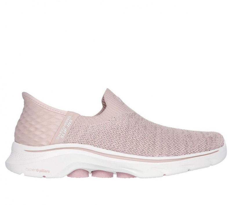 Pink Skechers Slip-ins: Go Walk 7 - Springtime Women\'s Sneakers | IKYQ-73861