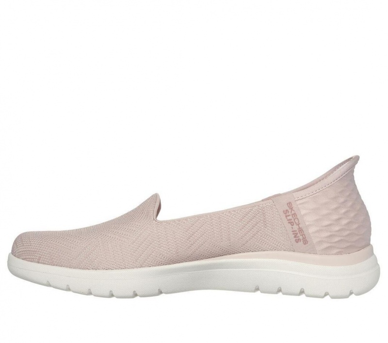 Pink Skechers Slip-ins: On The Go Flex - Clover Women's Flats | SCAI-36902