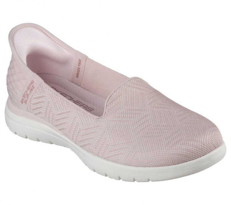 Pink Skechers Slip-ins: On The Go Flex - Clover Women's Flats | SCAI-36902