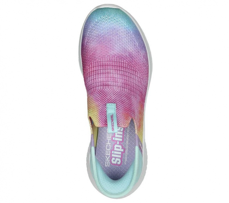 Pink Skechers Slip-ins: Ultra Flex 3.0 - Pastel Clouds Girls' Sneakers | KLPU-27081