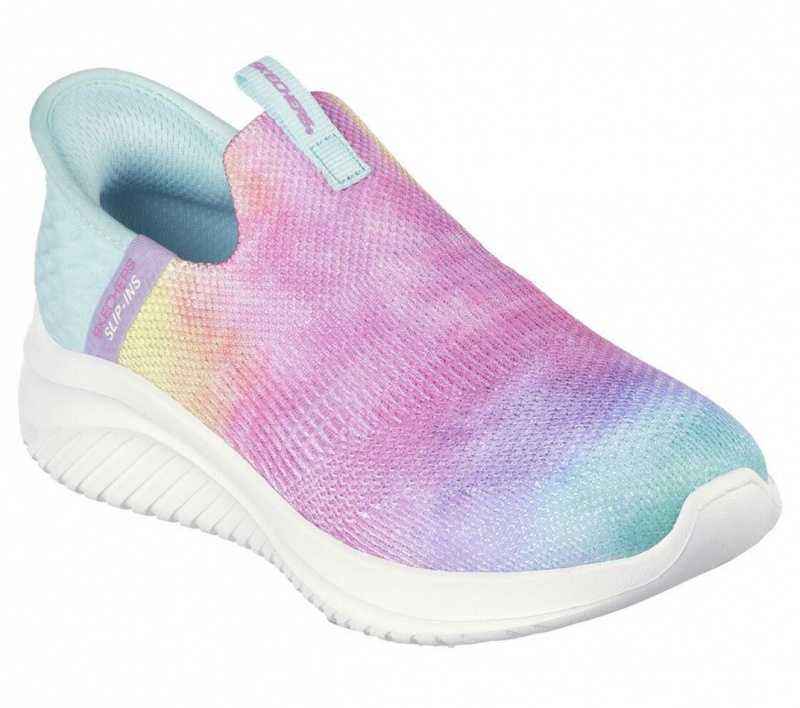 Pink Skechers Slip-ins: Ultra Flex 3.0 - Pastel Clouds Girls' Sneakers | KLPU-27081