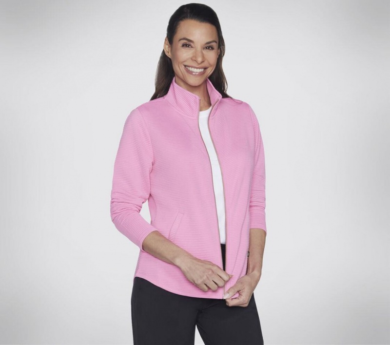 Pink Skechers The Hoodless Go Walk Shine Jacket Women's Hoodie | ACYV-25640