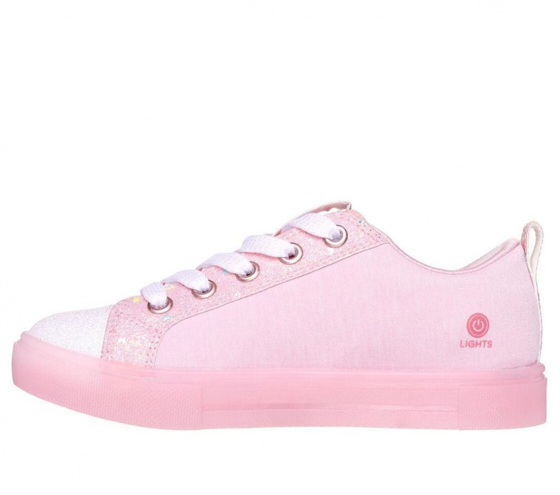 Pink Skechers Twinkle Toes: Twinkle Sparks Ice - Heather So Fly Girls' Walking Shoes | PKHV-23907