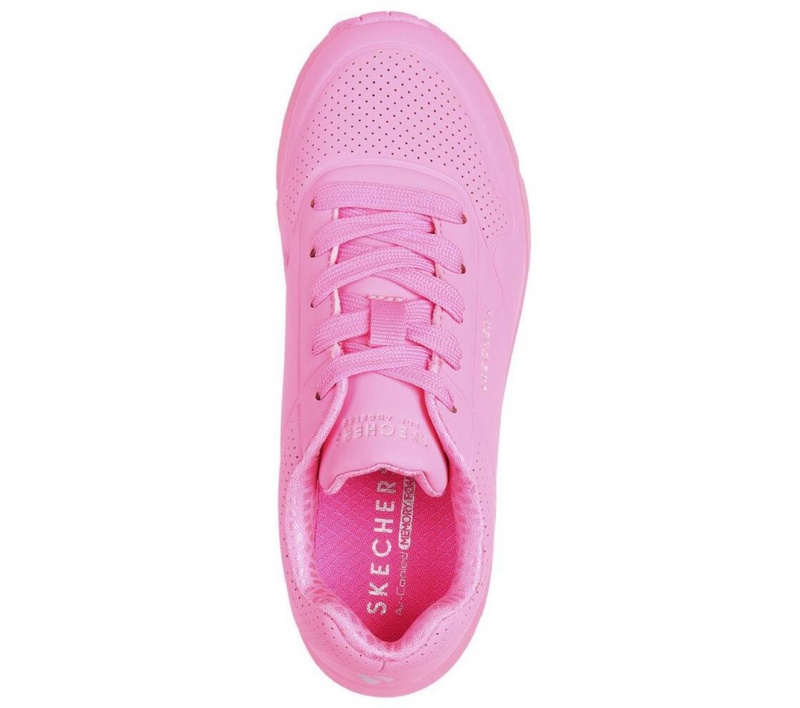 Pink Skechers Uno Gen1 - Neon Glow Girls' Sneakers | CBQA-71568