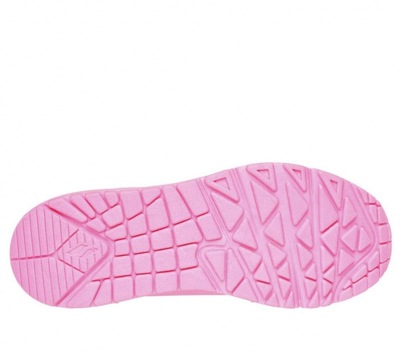 Pink Skechers Uno Gen1 - Neon Glow Girls' Sneakers | CBQA-71568