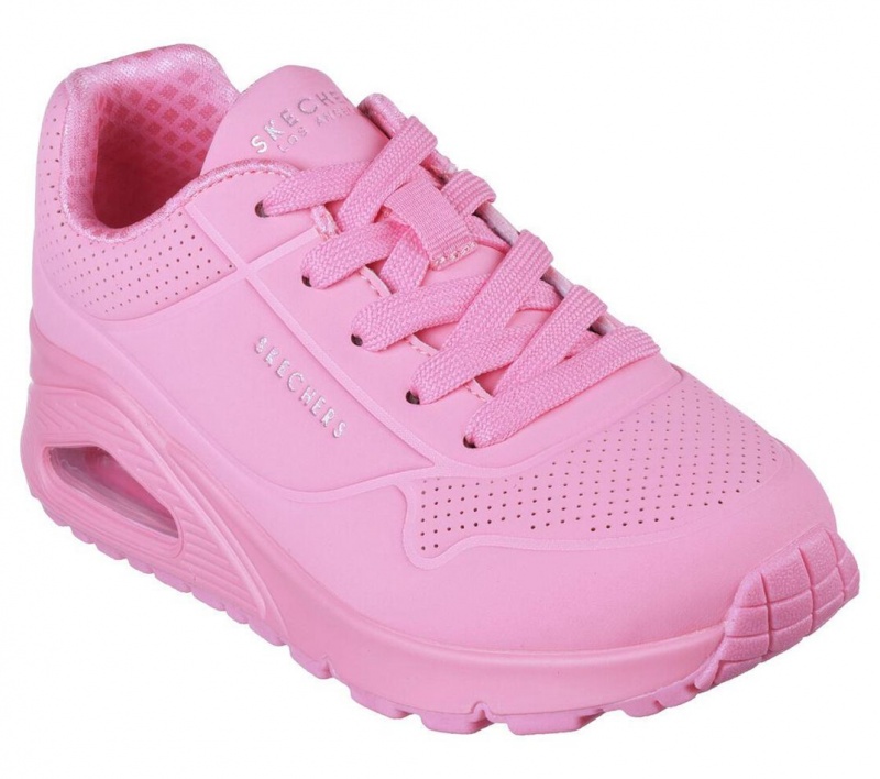 Pink Skechers Uno Gen1 - Neon Glow Girls' Sneakers | CBQA-71568