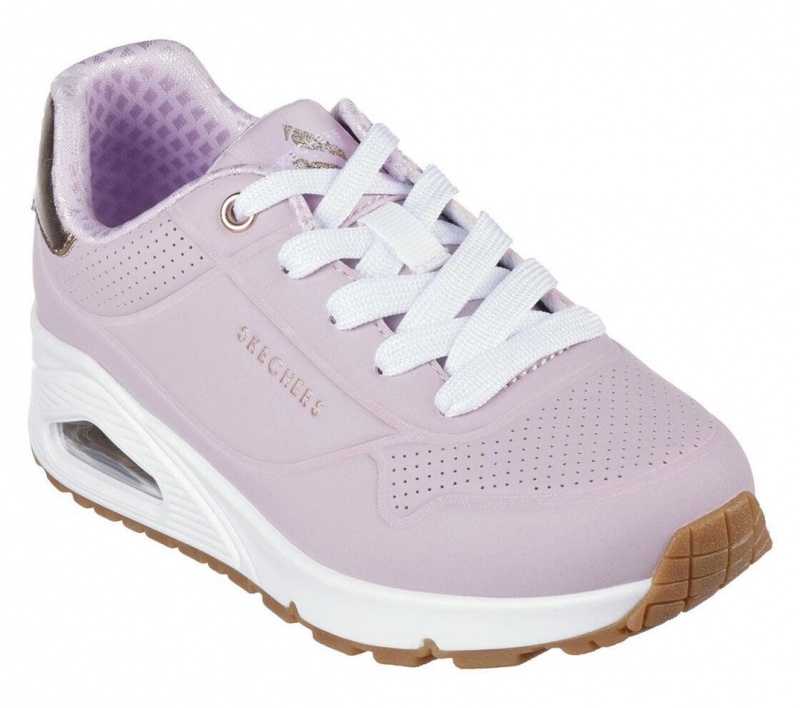 Pink Skechers Uno Gen1 - Shimmer Away Girls' Sneakers | BNLZ-59240