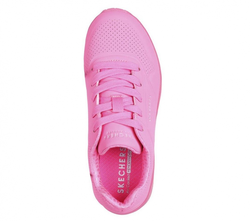 Pink Skechers Uno Ice Girls' Sneakers | UOCW-98240