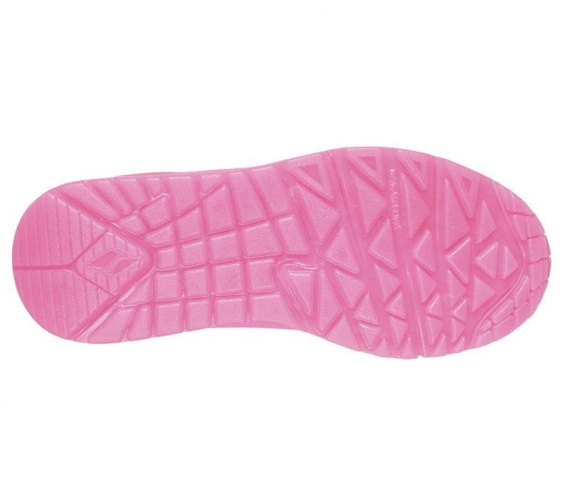 Pink Skechers Uno Ice Girls' Sneakers | UOCW-98240