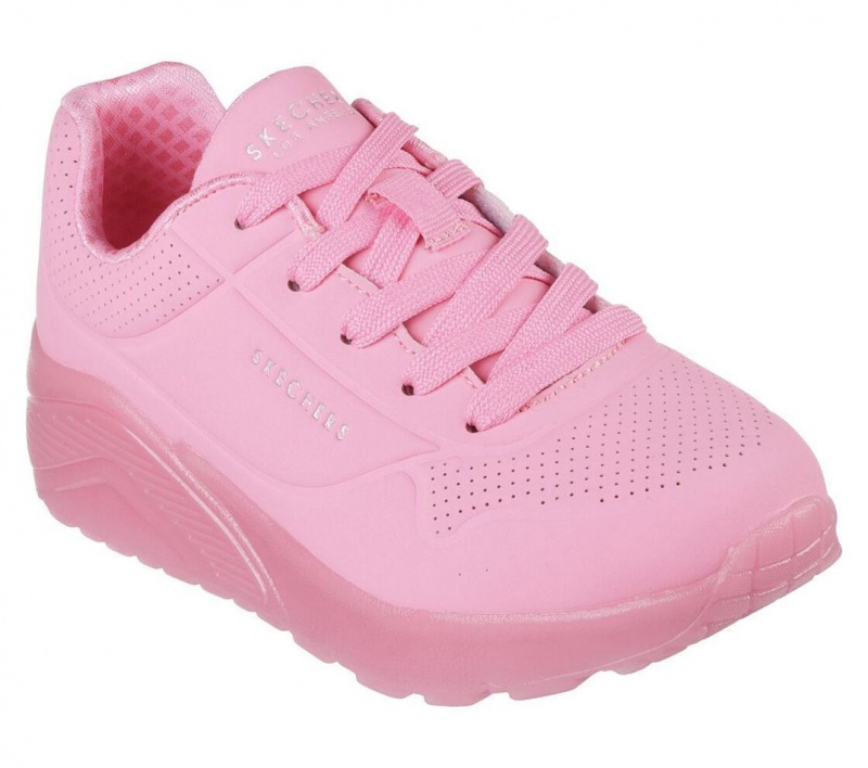 Pink Skechers Uno Ice Girls' Sneakers | UOCW-98240