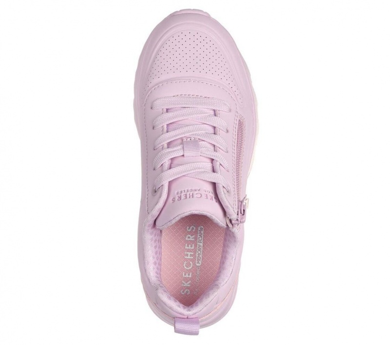 Pink Skechers Uno Lite - Easy Zip Girls' Sneakers | AXVN-64081