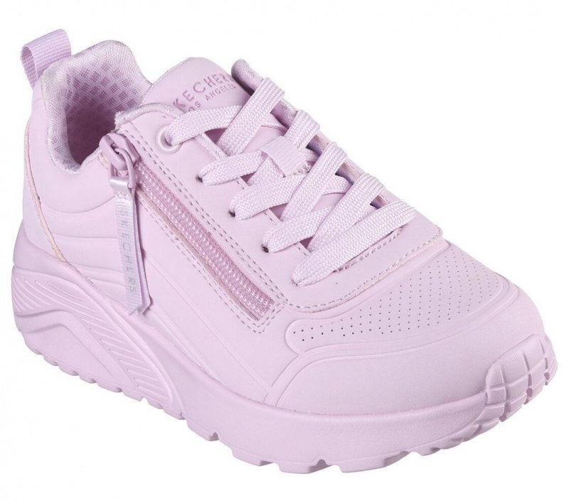 Pink Skechers Uno Lite - Easy Zip Girls' Sneakers | AXVN-64081