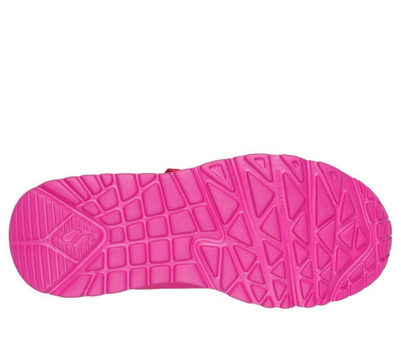 Pink Skechers Uno Lite - Neon Zip Girls' Sneakers | ACBF-24176