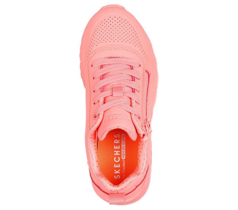 Pink Skechers Uno Lite - Neon Zip Girls' Sneakers | AVLB-37819