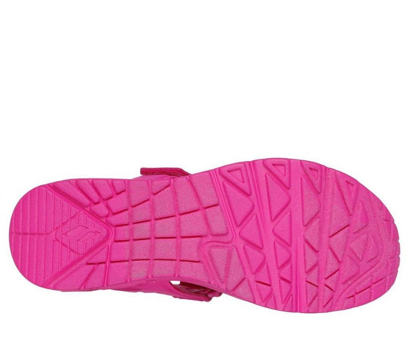 Pink Skechers Uno - Fun Stand Women's Sandals | MDTY-96837