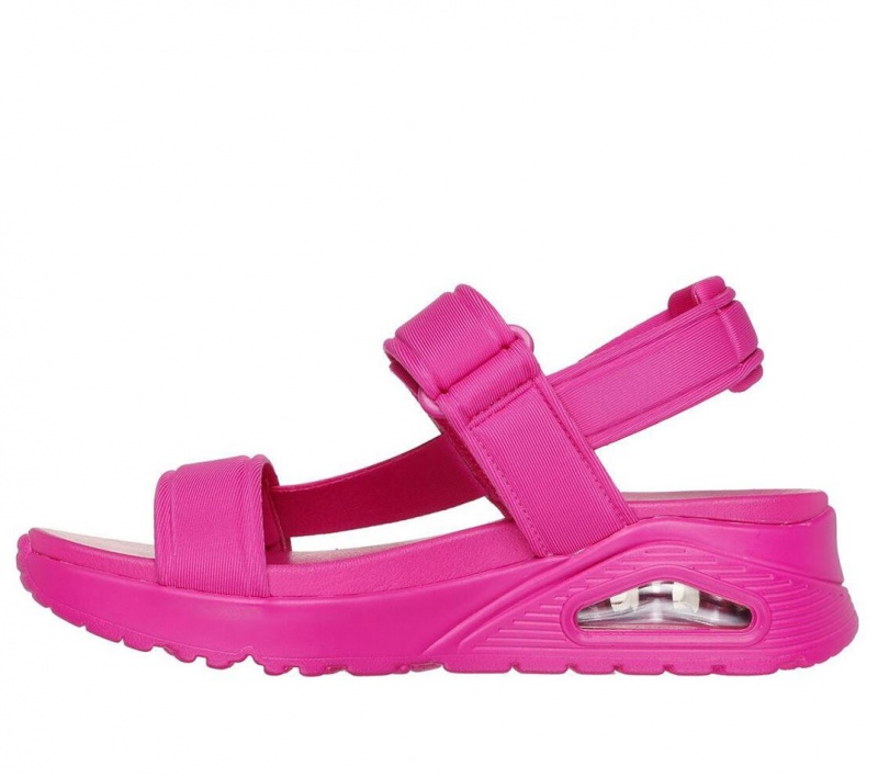 Pink Skechers Uno - Fun Stand Women's Sandals | MDTY-96837