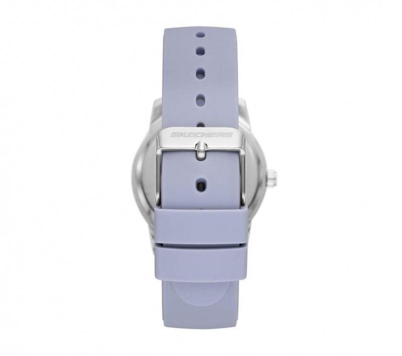 Purple Skechers Accented Bezel Purple Women's Watch | OMKJ-39741