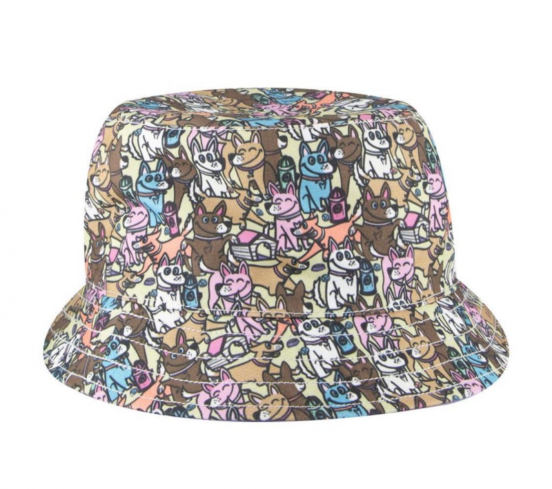 Purple Skechers Bobs Puppy Party Reversible Bucket Women's Hats | VGWE-57168