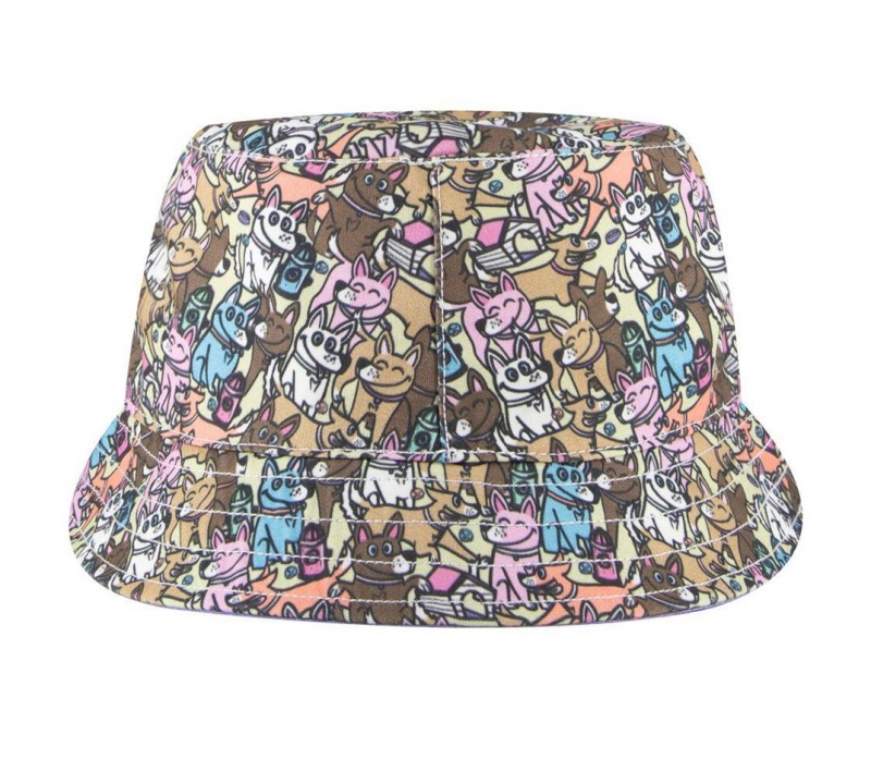 Purple Skechers Bobs Puppy Party Reversible Bucket Women's Hats | VGWE-57168