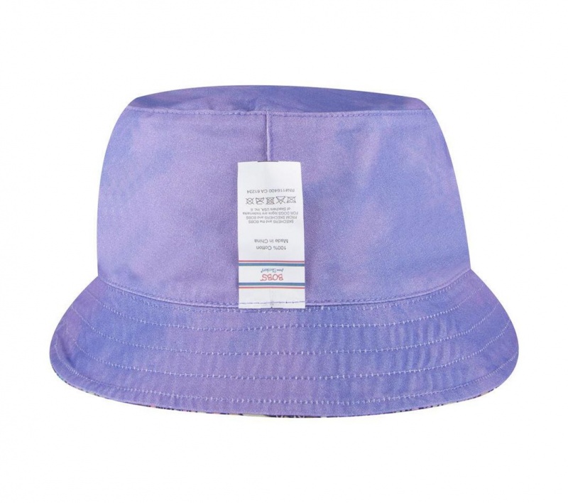 Purple Skechers Bobs Puppy Party Reversible Bucket Women's Hats | VGWE-57168