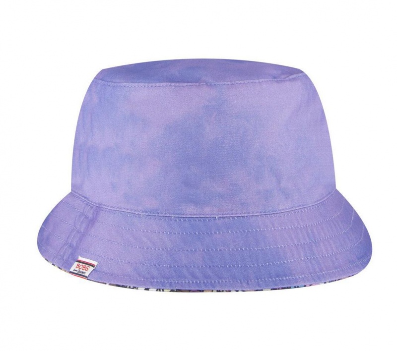 Purple Skechers Bobs Puppy Party Reversible Bucket Women's Hats | VGWE-57168