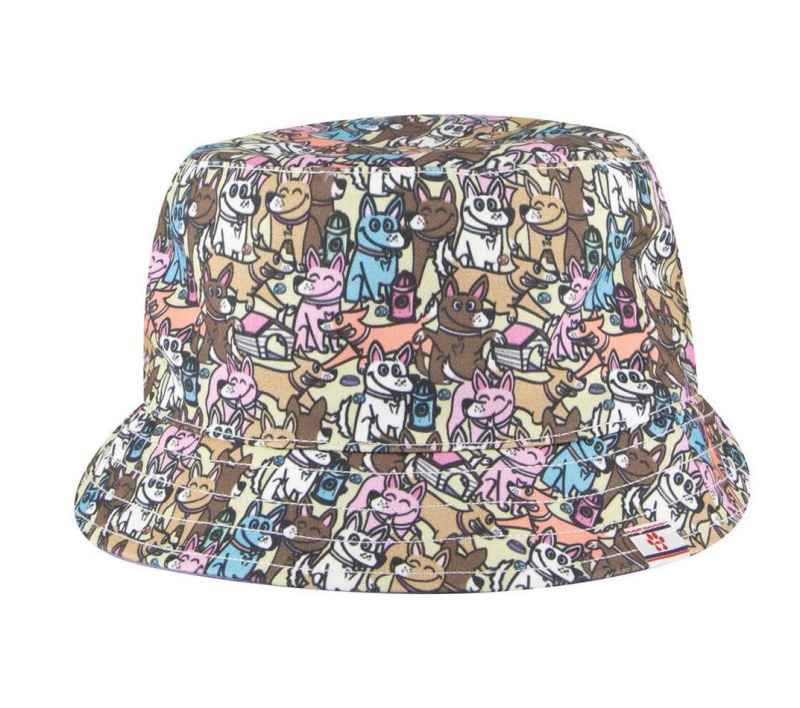 Purple Skechers Bobs Puppy Party Reversible Bucket Women\'s Hats | VGWE-57168