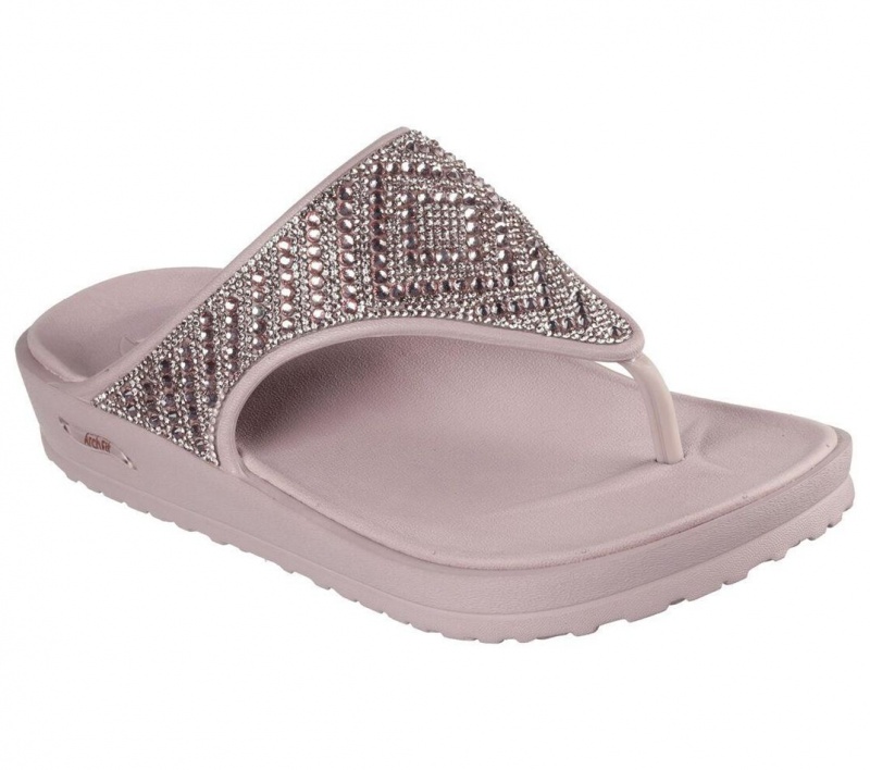 Purple Skechers Foamies: Arch Fit Cali Breeze - Shine On Women's Sandals | YTZN-31098