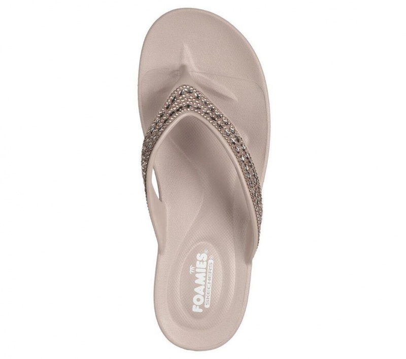 Purple Skechers Foamies: Glitzy Women's Sandals | TJUS-43156