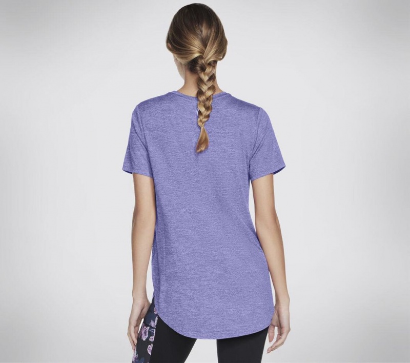 Purple Skechers Go Dri Swift Tunic Women's T-Shirt | UOQH-36189