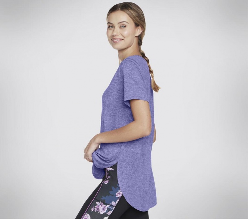 Purple Skechers Go Dri Swift Tunic Women's T-Shirt | UOQH-36189