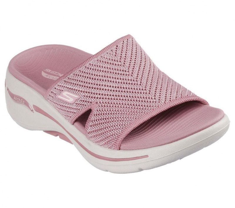 Purple Skechers Go Walk Arch Fit - Allure Women's Sandals | HTPE-56801